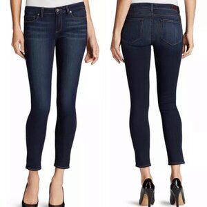 PAIGE Womens Dark Wash Whiskered Stretch Skinny Verdugo Ankle Jeans Size 27